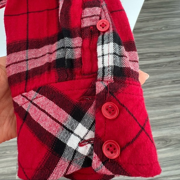 Red plaid button down shirt - Picture 4 of 5